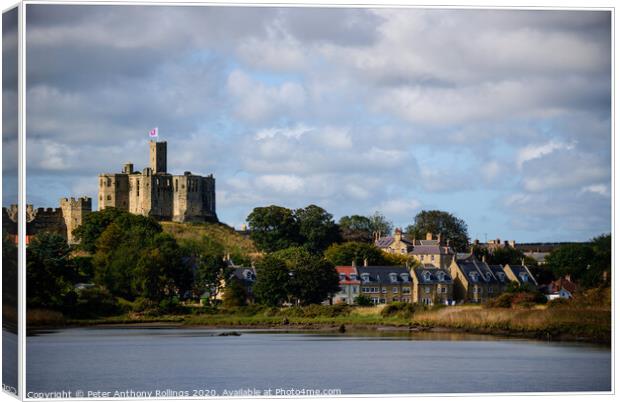 Warkworth Castle Canvas Print by Peter Anthony Rollings