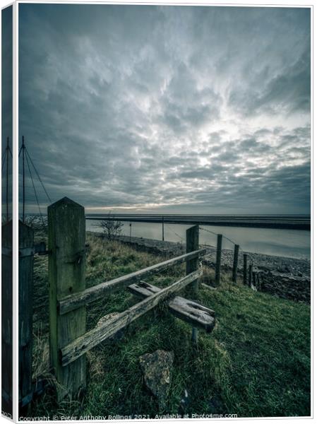 A Cold Cloudy Start Canvas Print by Peter Anthony Rollings