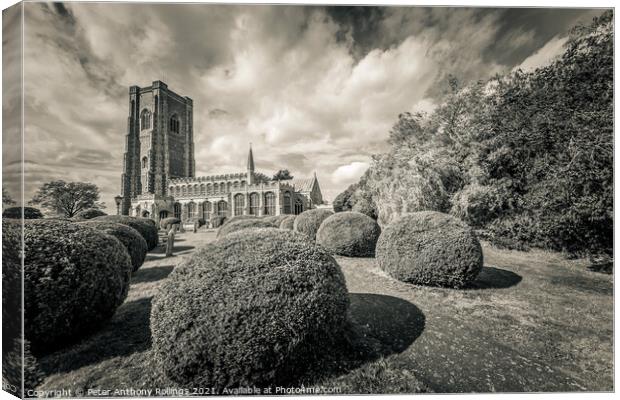 Lavenham Church Canvas Print by Peter Anthony Rollings