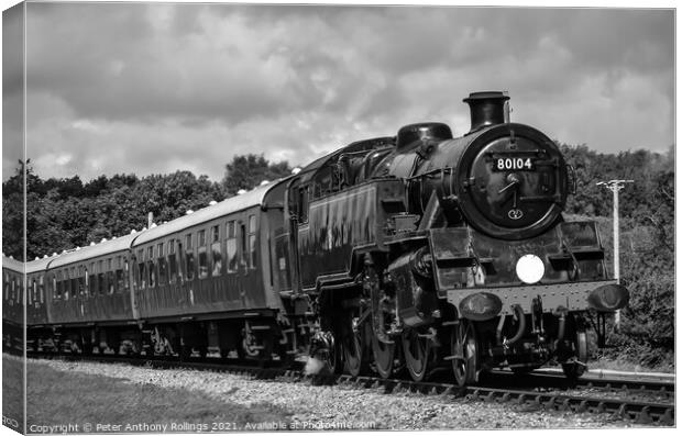Corfe Locomotive Canvas Print by Peter Anthony Rollings