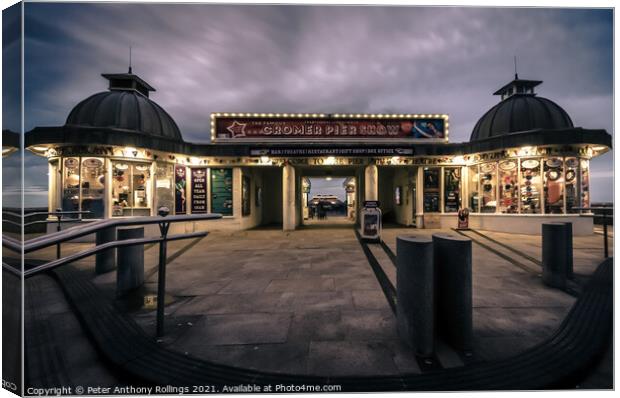 Cromer Pier Canvas Print by Peter Anthony Rollings