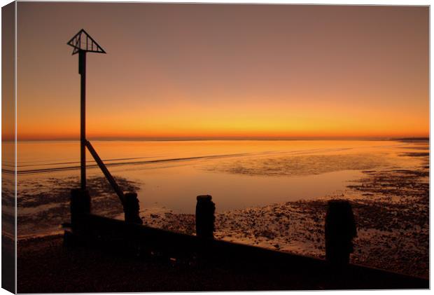 Sunset Hayling Island Canvas Print by Nick Keown