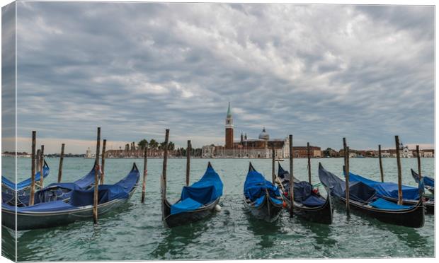 Venice Gondolas Canvas Print by Tony Swain