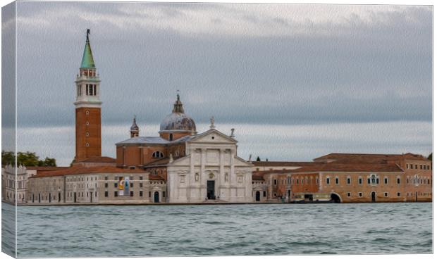 St Marks Venice painterly image oil effect Canvas Print by Tony Swain