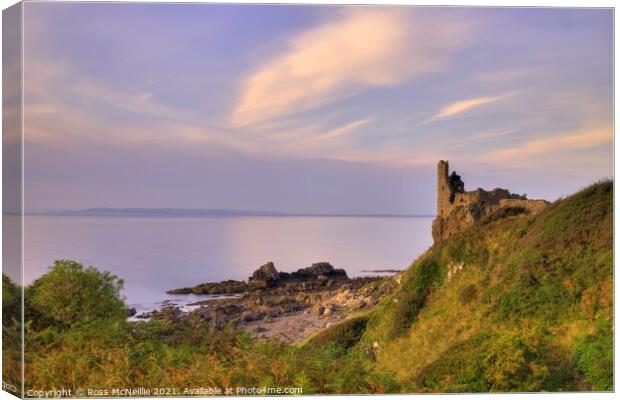 The Majestic Ruins of Dunure Castle Canvas Print by Ross McNeillie