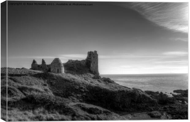 Dunure Castle and Doocot Canvas Print by Ross McNeillie