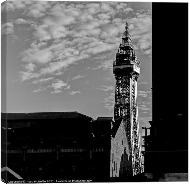 Blackpool Tower - A lost view.  Canvas Print by Ross McNeillie