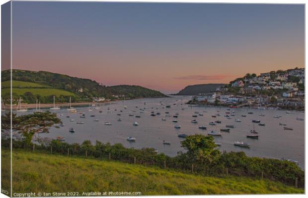 Kingsbridge estuary at sunset. Canvas Print by Ian Stone