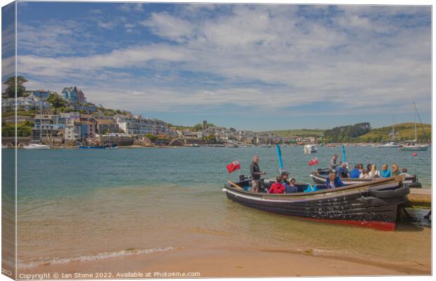 Salcombe and East Portlemouth ferry boats. Canvas Print by Ian Stone