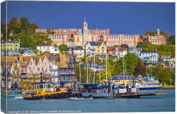 Britannia Naval College atop Dartmouth Canvas Print by Ian Stone