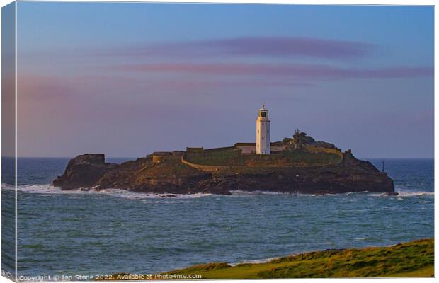 Majestic Godrevy Lighthouse Canvas Print by Ian Stone