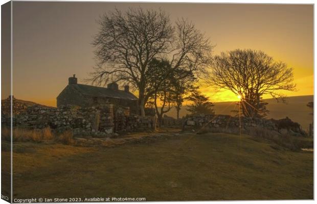 Majestic Sunrise over Dartmoor Canvas Print by Ian Stone