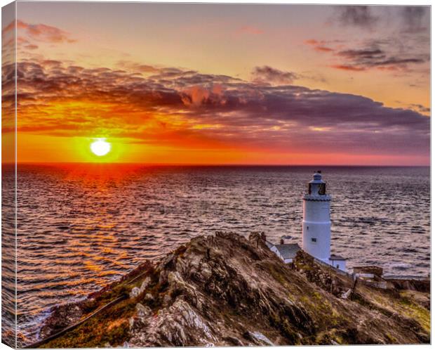Start Point Lighthouse Sunrise Canvas Print by Ian Stone