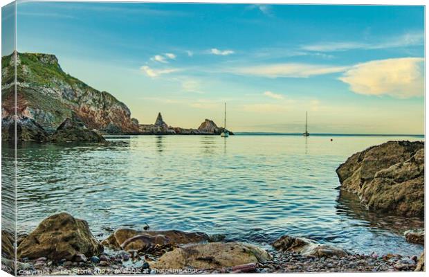 Anstey’s Cove and Long  Quarry Point  Canvas Print by Ian Stone
