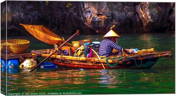 Vietnam fisherman  Canvas Print by Ian Stone
