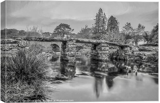 Dartmoor bridge  Canvas Print by Ian Stone