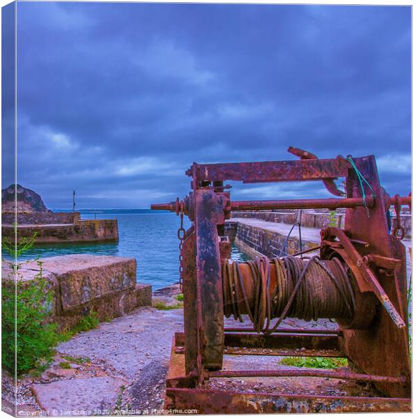 Charlestown harbour , Cornwall  Canvas Print by Ian Stone