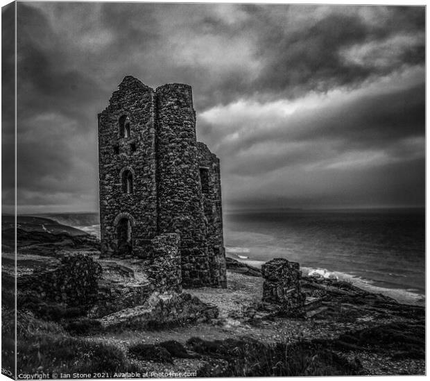 Majestic Ruins of Wheal Coates Canvas Print by Ian Stone