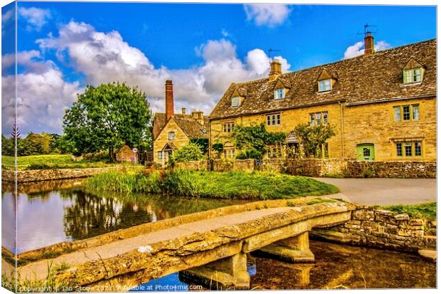 Lower Slaughter, Cotswolds. Canvas Print by Ian Stone