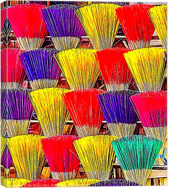 Incense sticks Canvas Print by Ian Stone