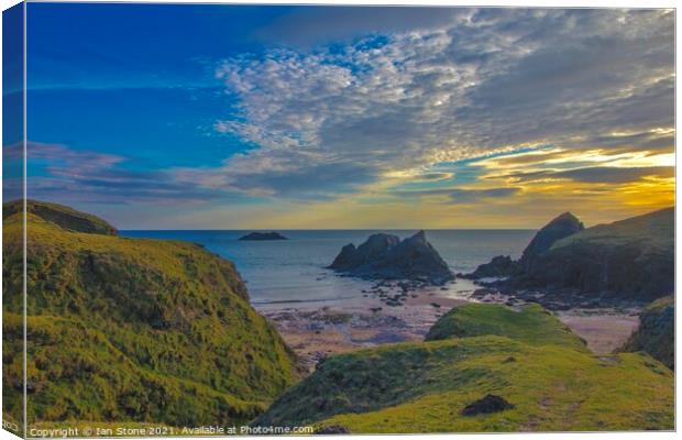South Hams at sunset  Canvas Print by Ian Stone