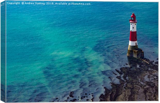 Beachy Head Lighthouse Canvas Print by Andrew Nutting