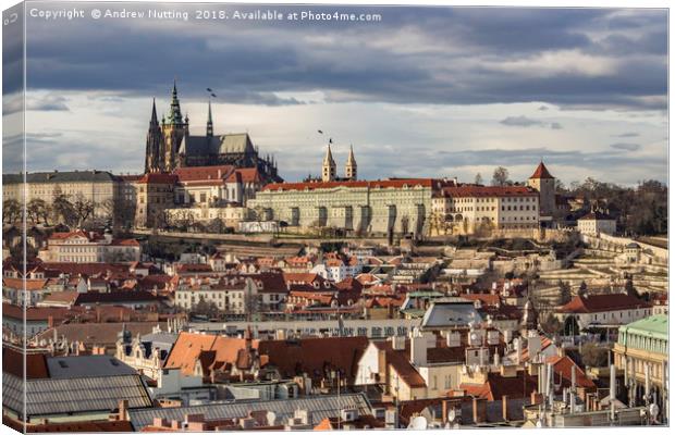 Prague Cityscape Canvas Print by Andrew Nutting