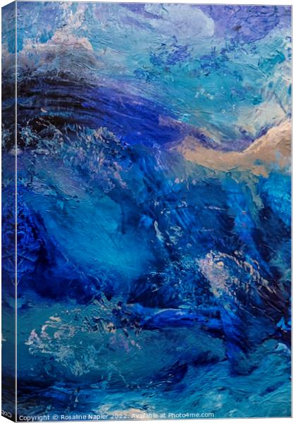 Stormy sea abstract Canvas Print by Rosaline Napier