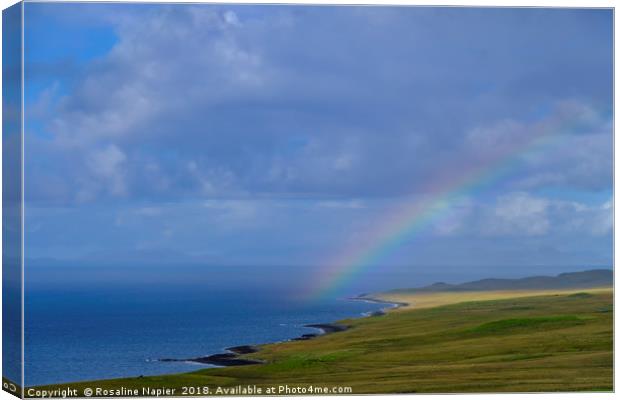 Isle of Skye rainbow Canvas Print by Rosaline Napier