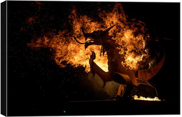 Dragon - Heat and Fire Canvas Print by Mike Evans