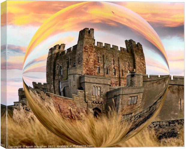 Abstract View Of Bamburgh Castle Canvas Print by Kevin Maughan
