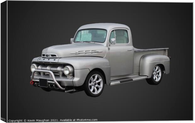 Ford F Series Silver Pickup Canvas Print by Kevin Maughan