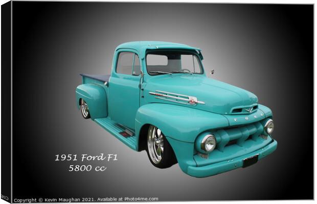 A Classic Ford F1 Pickup Canvas Print by Kevin Maughan