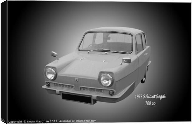 1973 Reliant Regal Canvas Print by Kevin Maughan