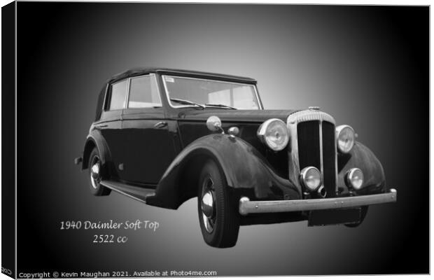 The Timeless Beauty of a Daimler DB18 Soft Top Canvas Print by Kevin Maughan