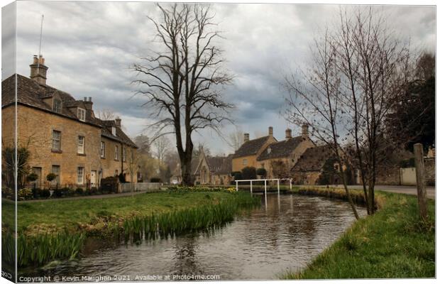 The Lower Slaughter In The Cotswolds Canvas Print by Kevin Maughan