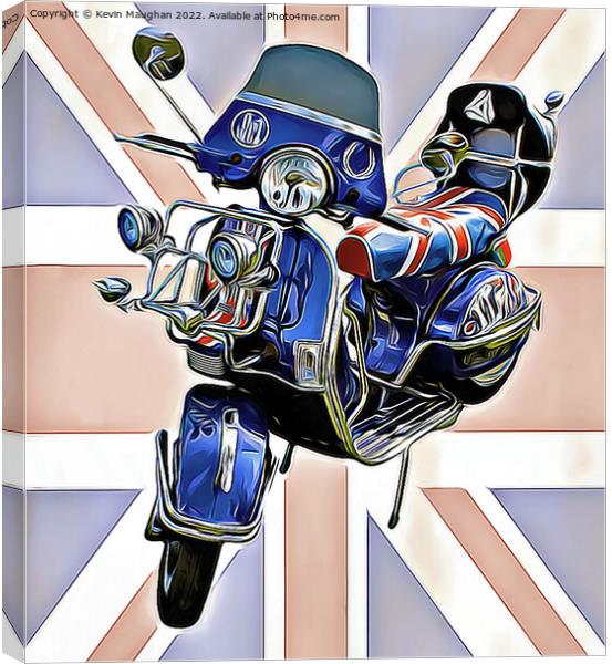 LML Scooter (Digital Art) Canvas Print by Kevin Maughan