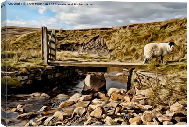 On The Pennine Way (Digital Art Version) Canvas Print by Kevin Maughan