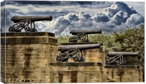 Lord Collingwood Cannons (Digital Art) Canvas Print by Kevin Maughan