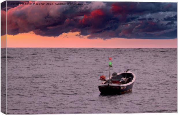 Stormy Skies For Fishing In Tynemouth Canvas Print by Kevin Maughan