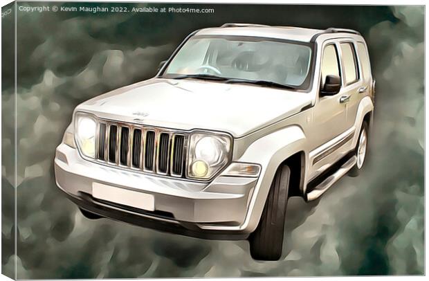 The Majestic Jeep: A Digital Art Masterpiece Canvas Print by Kevin Maughan