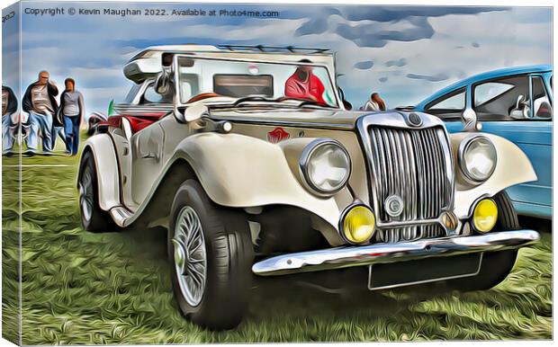 MG Roadster (Digital Art) Canvas Print by Kevin Maughan