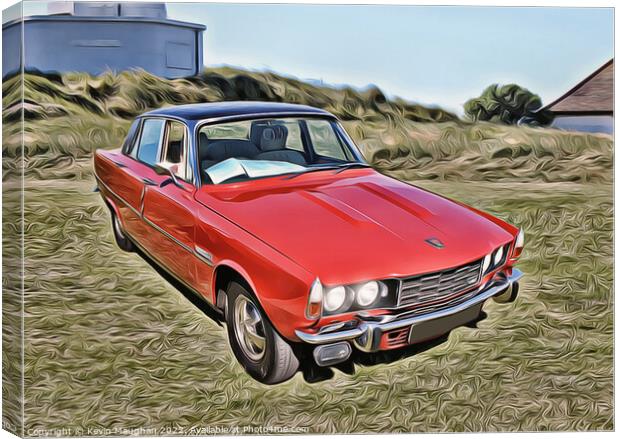 1974 Rover 3500 P6 (Digital Art) Canvas Print by Kevin Maughan