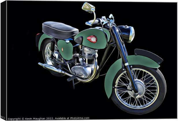 Timeless Classic BSA C12 Motorbike Canvas Print by Kevin Maughan
