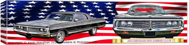 1972 Chrysler New Yorker 7.2 Ltr (Digital Image) Canvas Print by Kevin Maughan