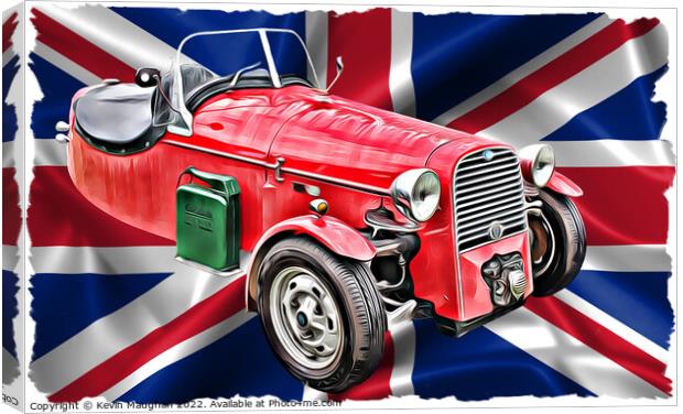 The Fiery Red Three Wheeler Canvas Print by Kevin Maughan