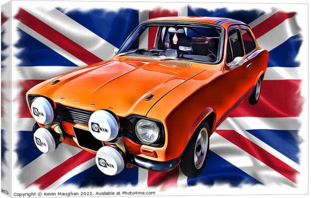 1971 Ford Escort (Digital Art) Canvas Print by Kevin Maughan