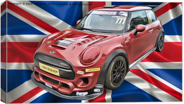 Mini Racing Car (Digital Art) Canvas Print by Kevin Maughan