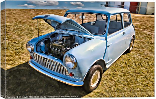 Vintage Austin Mini Car Canvas Print by Kevin Maughan