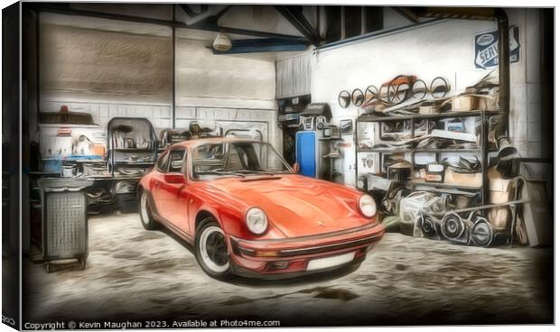 "Ethereal Elegance: A Timeless Porsche Masterpiece Canvas Print by Kevin Maughan